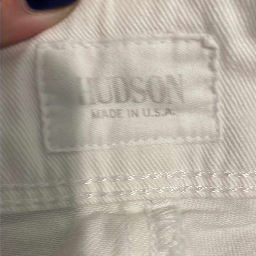 Hudson Mid Rise Collin Skinny Jean 5 Pocket 2 Back Flap Pockets White NWT 27 - Picture 3 of 10